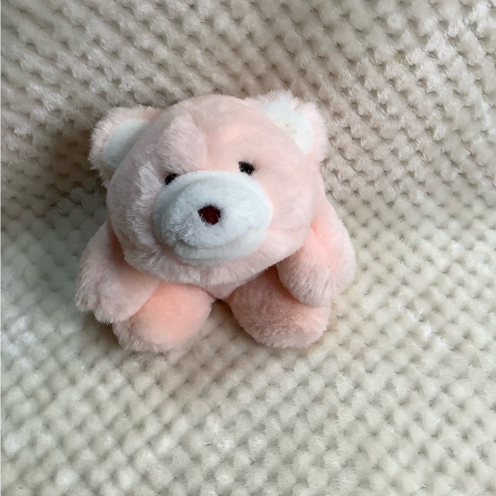 Vintage GUND Snuffles Pink Teddy Bear 6in Classic Plush Stuffed Animal